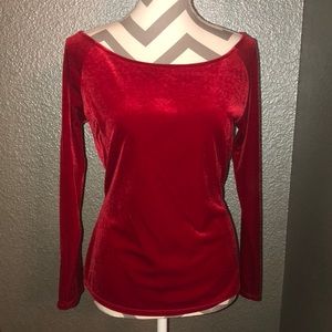 New!! Red velvet blouse